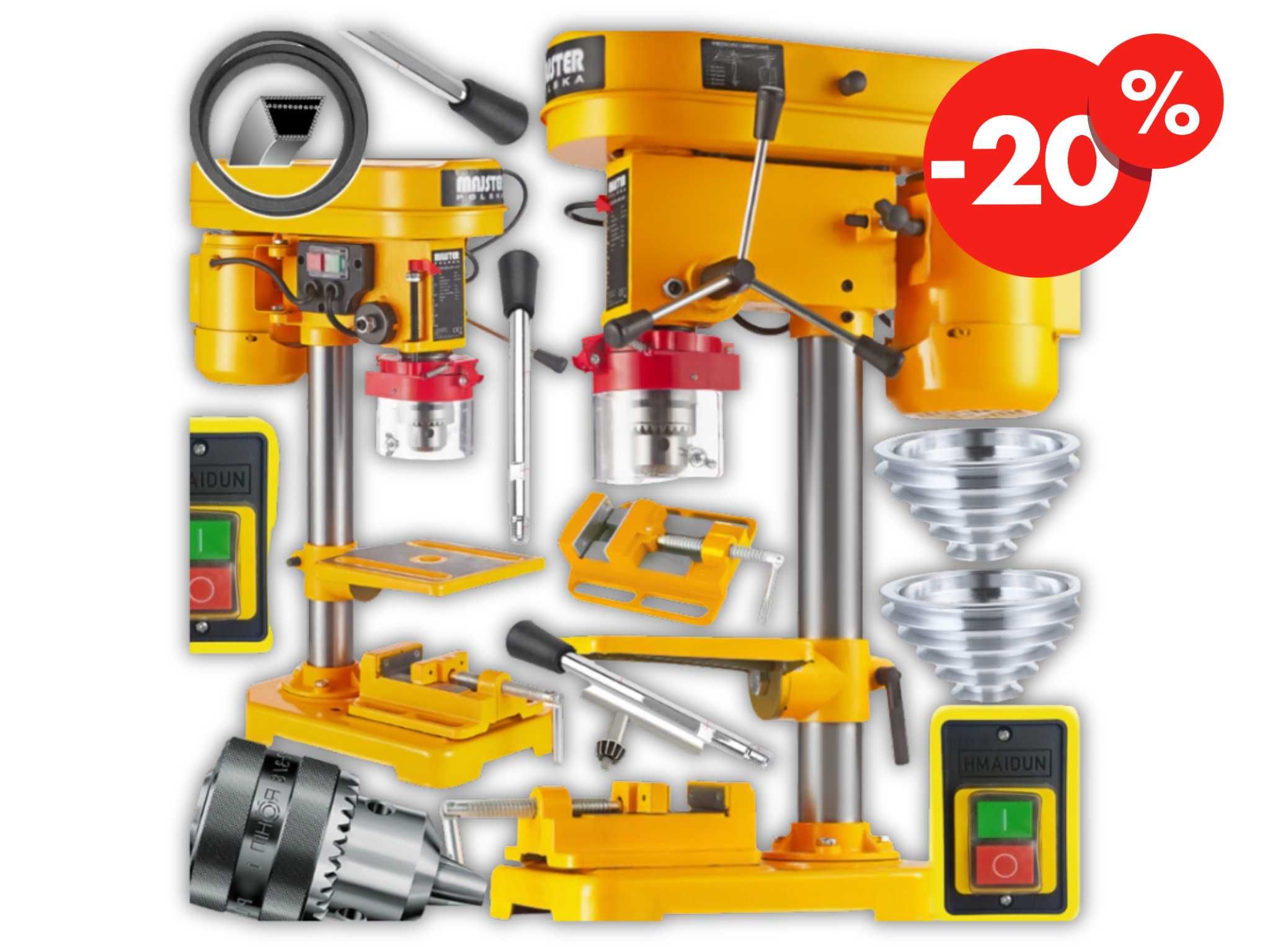 Wiertarka Stołowa Kolumnowa Indukcyjna Słupowa 1700W + Imadło -20%