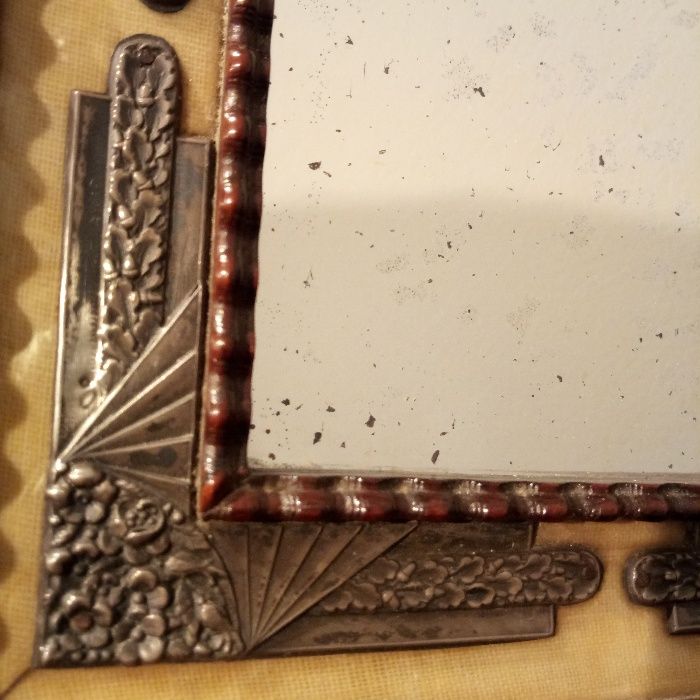 Espelho de toucador /Prata /Pau Santo