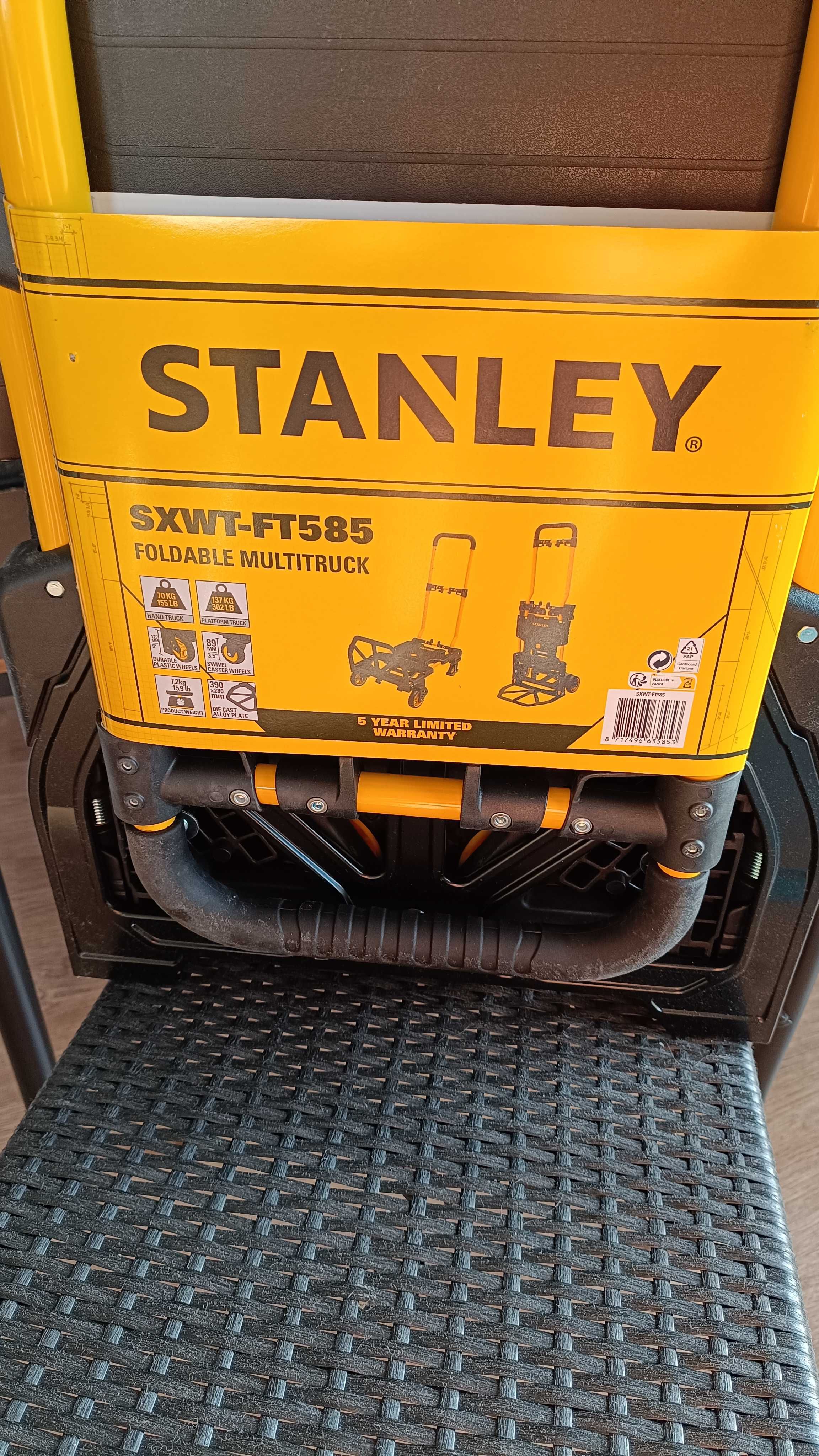 Kurier GRATIS, Stanley SXWTD-FT585 składany wózek transportowy, 137 kg