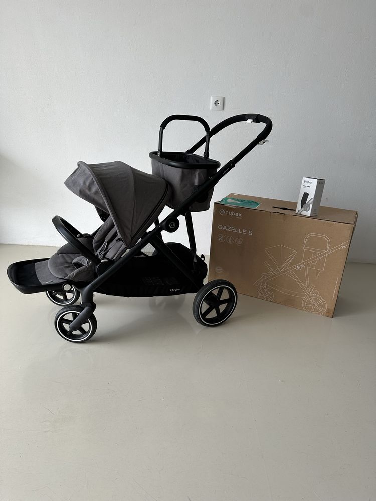 Cybex gazelle s + adaptadores para ovo (carrinho de gemeos)