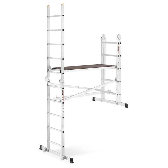 Rusztowanie aluminiowe drabinowe przegubowe jezdne HIGHER DR 2x5 4m