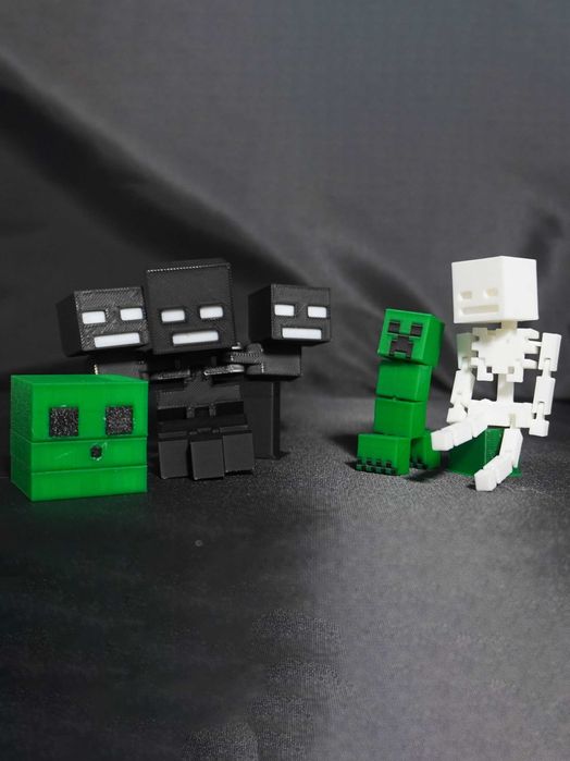 Набір з 4 фігурок Minecraft: візер, скелет, кріпер, Slime