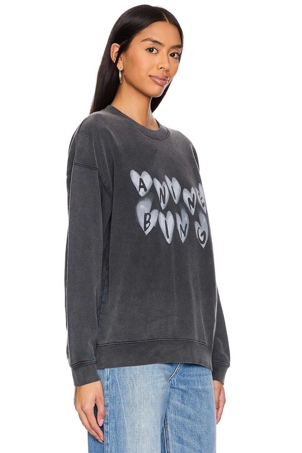 Світшот Anine Bing Spencer Hearts Sweatshirt Grey