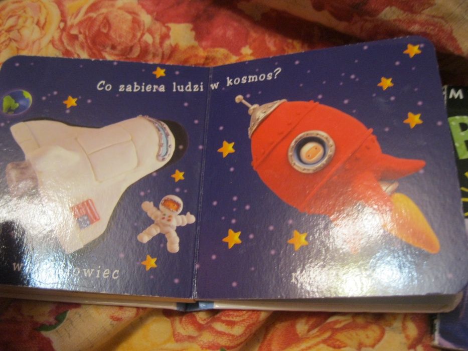 детская книга на польском языке картонная яркая качественная ракета