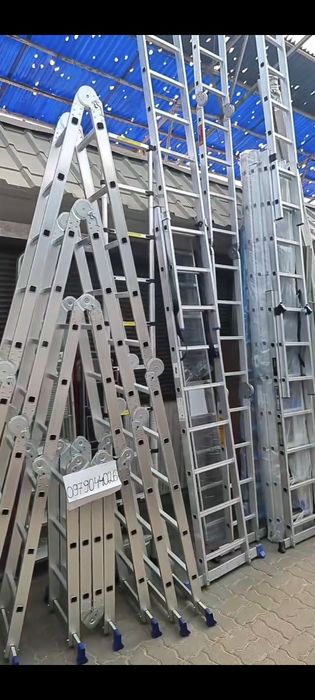 ХІТ СЕЗОНА!!!Драбина трансформер алюмінієва,трьохсекційна лестница