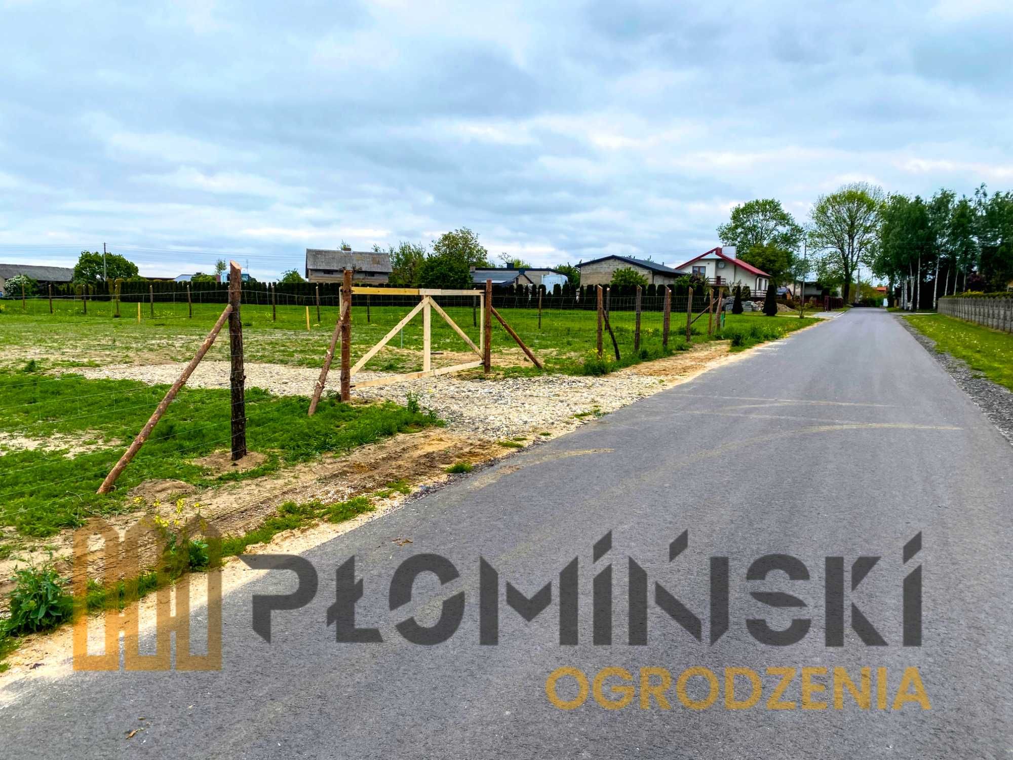 Ogrodzenie Tymczasowe Siatka Leśna Słupki Sosnowe montaż transport