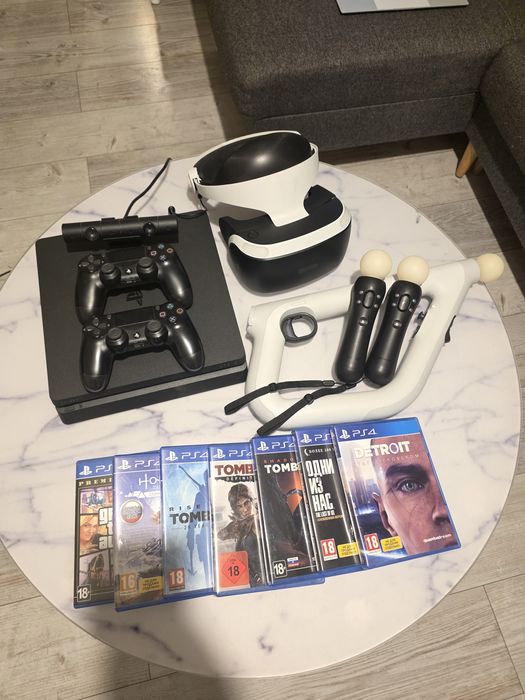 Konsola PS4 + VR zestaw + gry
