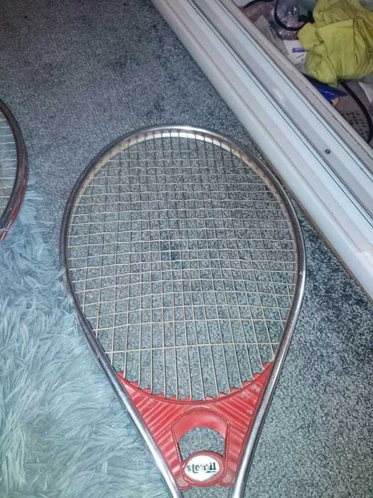 zestaw 2 szt Metalowych rakiet tenisowych Polonez Stomil z PRL-u