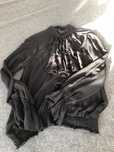 Camisa preta transparente zara