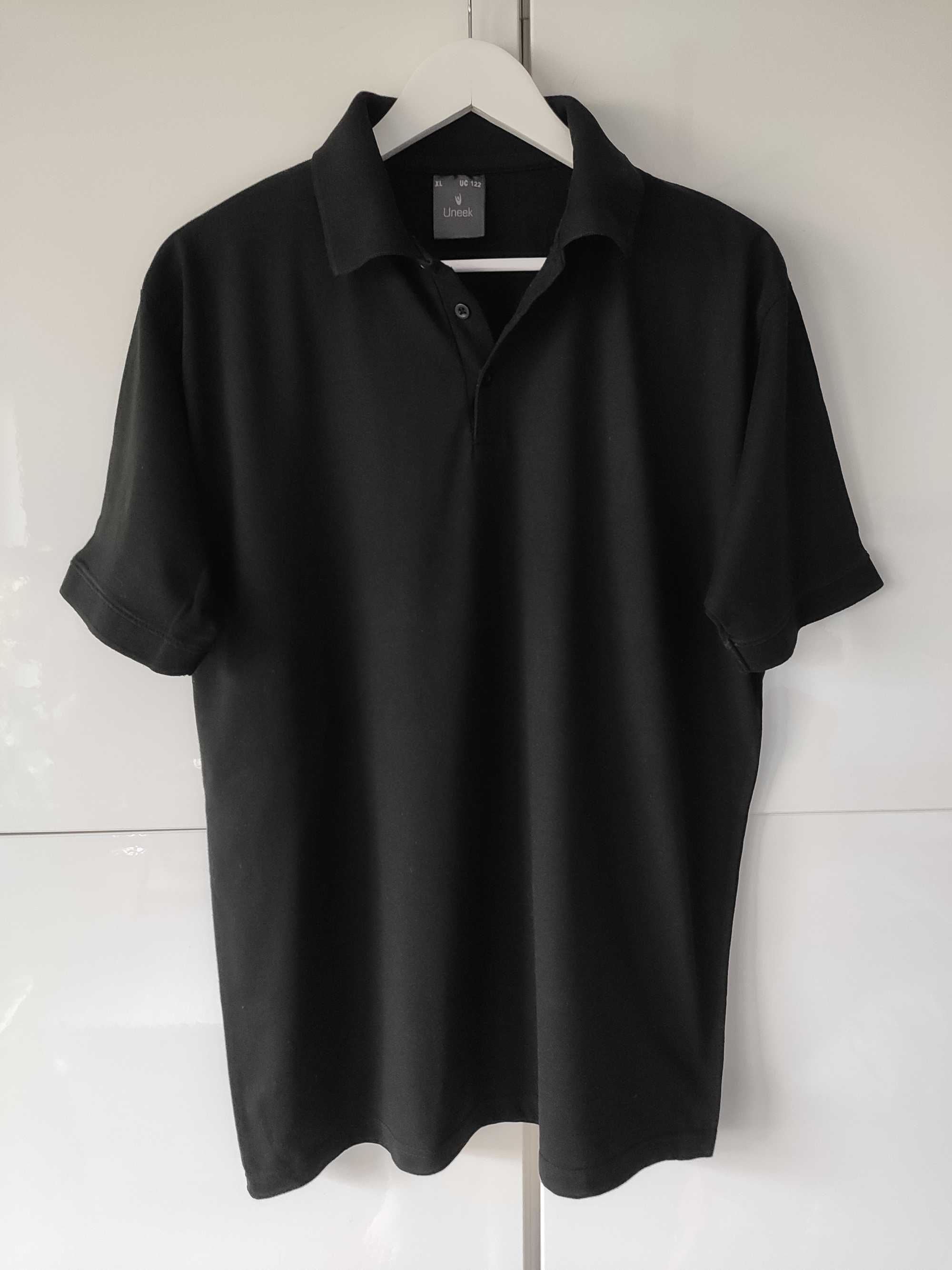 Czarna męska koszulka polo t-shirt męski 100% bawełna rozmiar XL