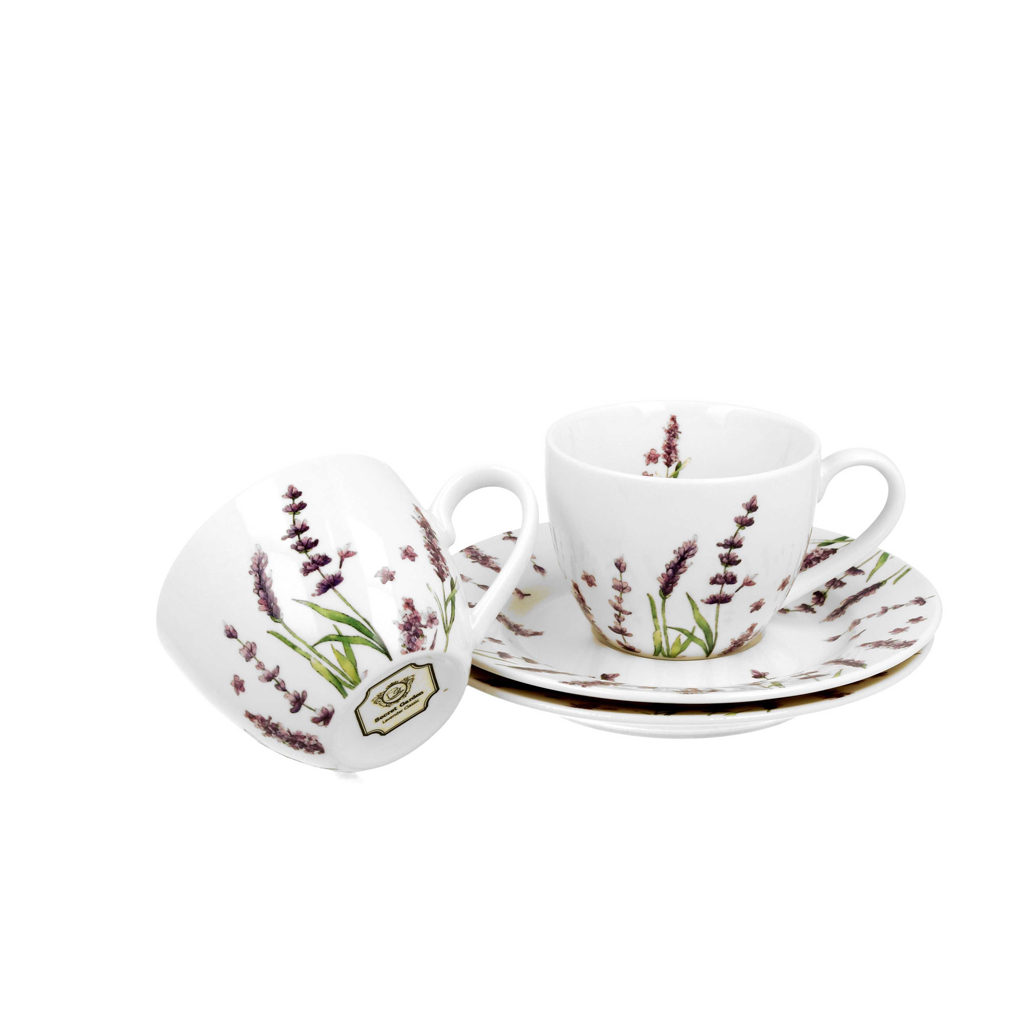 Filiżanki espresso porcelana lavender lawenda 90 ml 2 szt.
