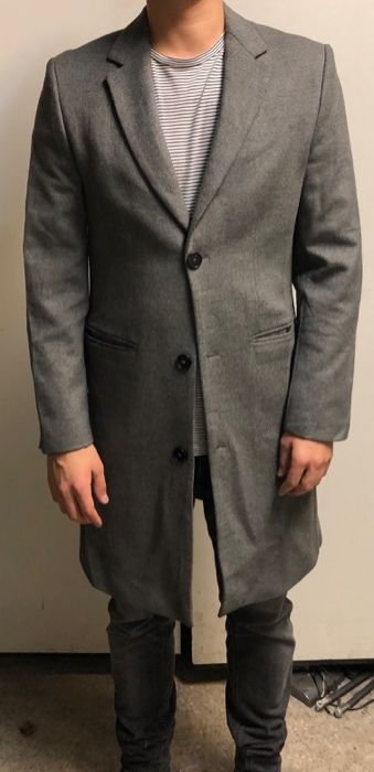 Płaszcz męski ZARA szary M/40 używany OKAZJA!!! Idealny na wiosne