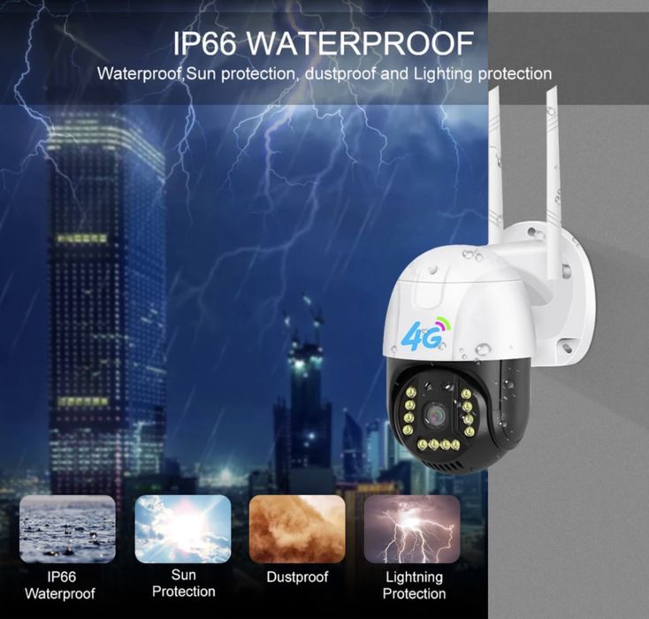 Камера 4g від сім картки ip ptz видеонаблюдения відеонагляду вулична