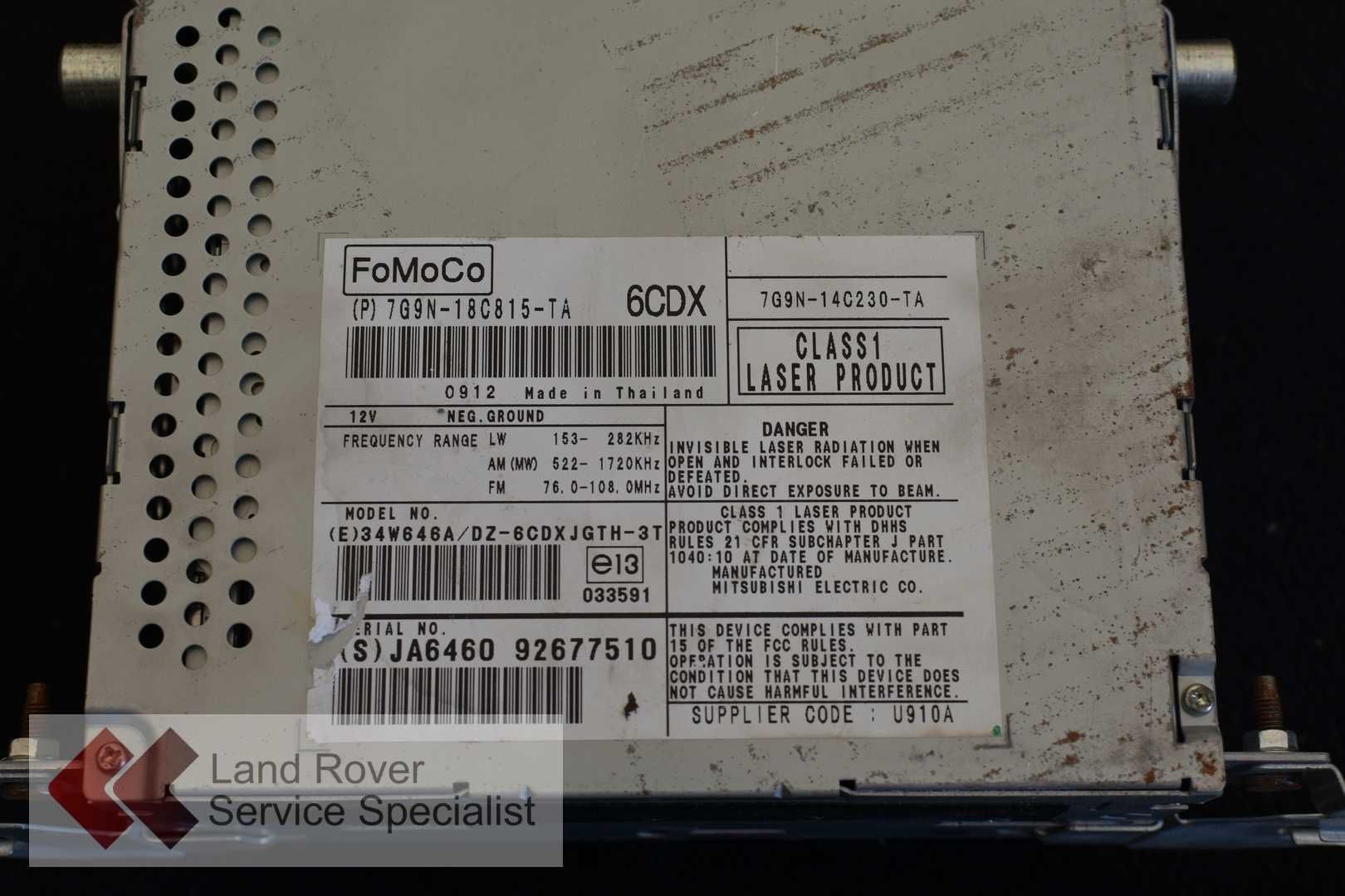 Zmieniarka radio audio CD JAGUAR XF X250 7G9N-18C815-TA