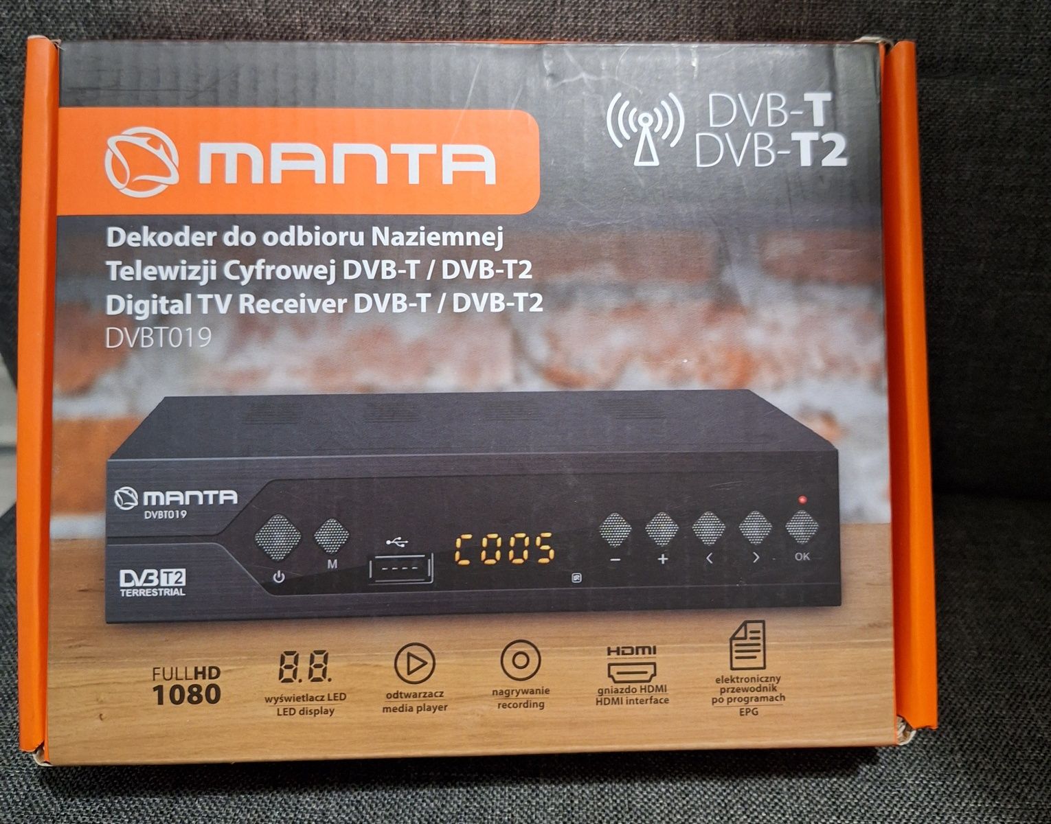 Dekoder DVBT- T2 MANTA DVBT019
