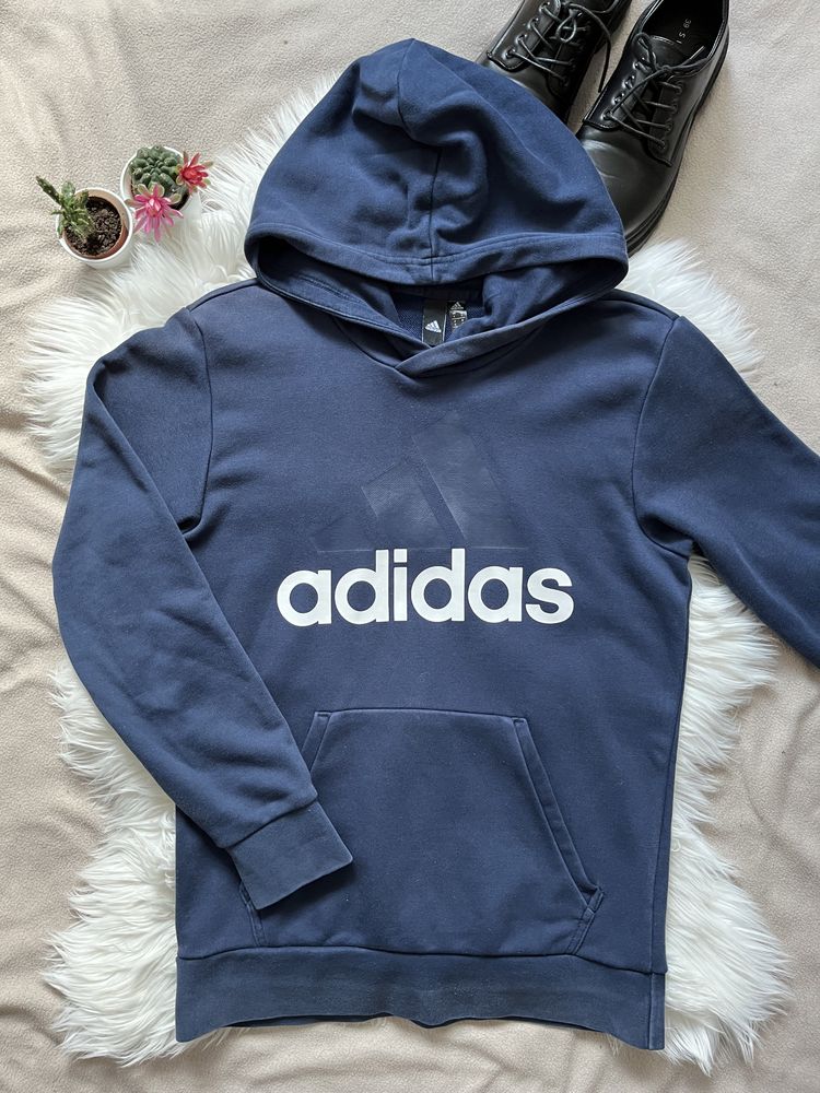 Bluza adidas z kapturem granatowa rozmiar S