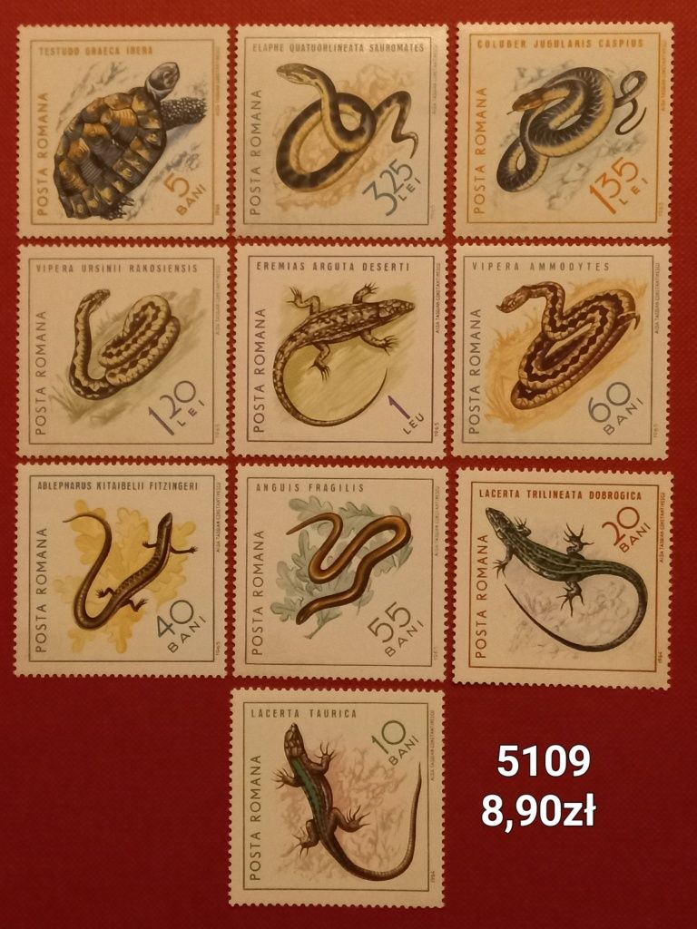 Znaczki pocztowe- fauna/Rumunia 2