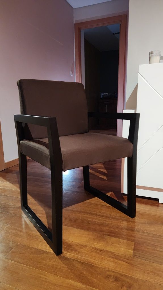 Cadeira jantar em lacado preto mate [3 cores]