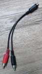Przejściówka audio kabel Gniazdo RCA - 2 x wtyk RCA CINCH