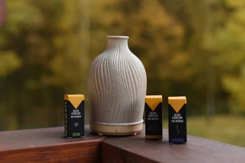 Ultradźwiękowy dyfuzor do olejków eterycznych – relaks, natura & boho