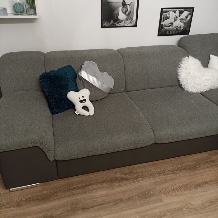 Narożnik z funkcją spania oraz dodatkowymi funkcjami + gratis