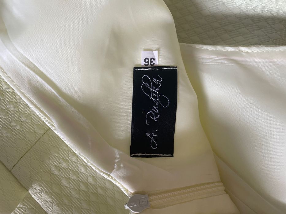 Sukienka 36, S żółta limonkowa seledynowa na wesele imprezę ozdobna