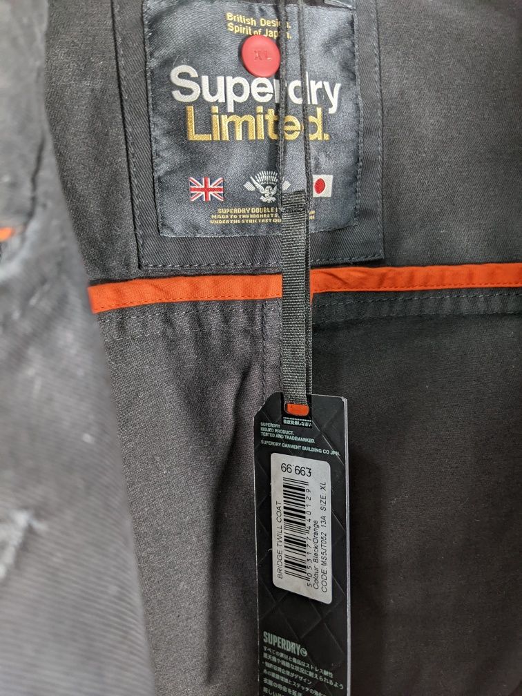 Superdry Trenchcoat Limited M rozmiar XL męski płaszcz trencz bawełna