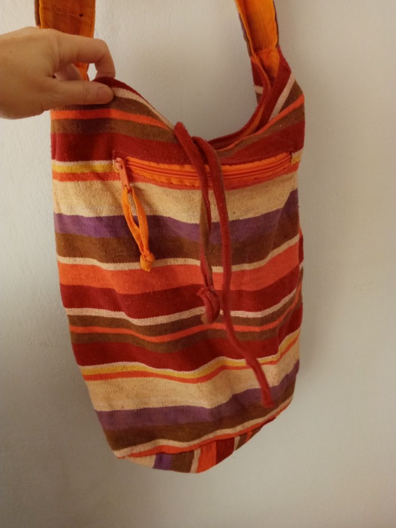 Torebka indyjska boho hippie style bawełna