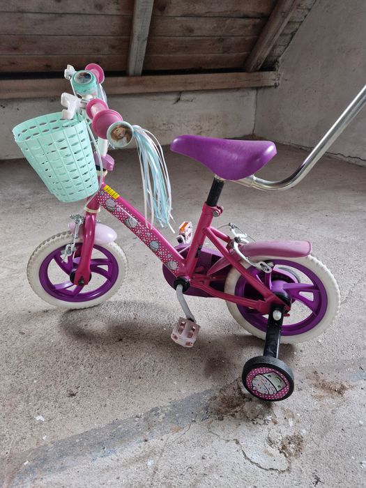 Rowerek dla dziewczynki z osprzętem Kraina Lodu + gratis