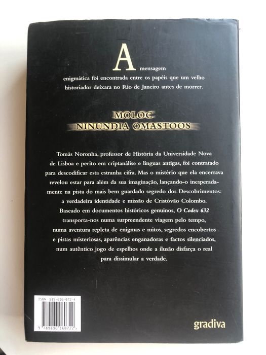 Livro "O Codex 632" de José Rodrigues dos Santos (Portes Grátis)