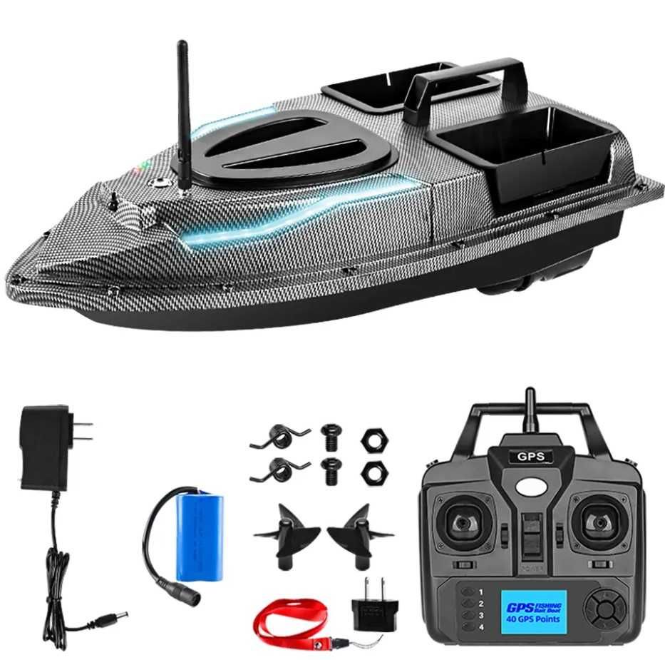 Кораблик для рыбалки FLYTEC V900 с GPS 40 точек карповый прикормочный