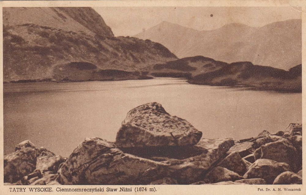 Tatry Wysokie - Ciemnosmreczyński staw Niżni (1674) Pocztówka