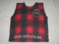 t-shirt koszulka bezrękawnik Caffe Latte kratka klata 120cm