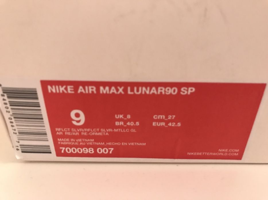 Buty nike air max 90 moon landing rarytas usa nasa lunar sp