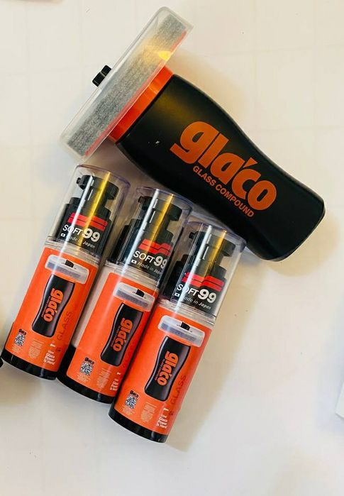 Набір для очищення та нанесення антидощу Soft99 Glaco