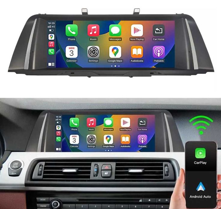 EKRAN ANDROID AUTO CARPLAY iphone linux DO BMW F10 F11 system cic