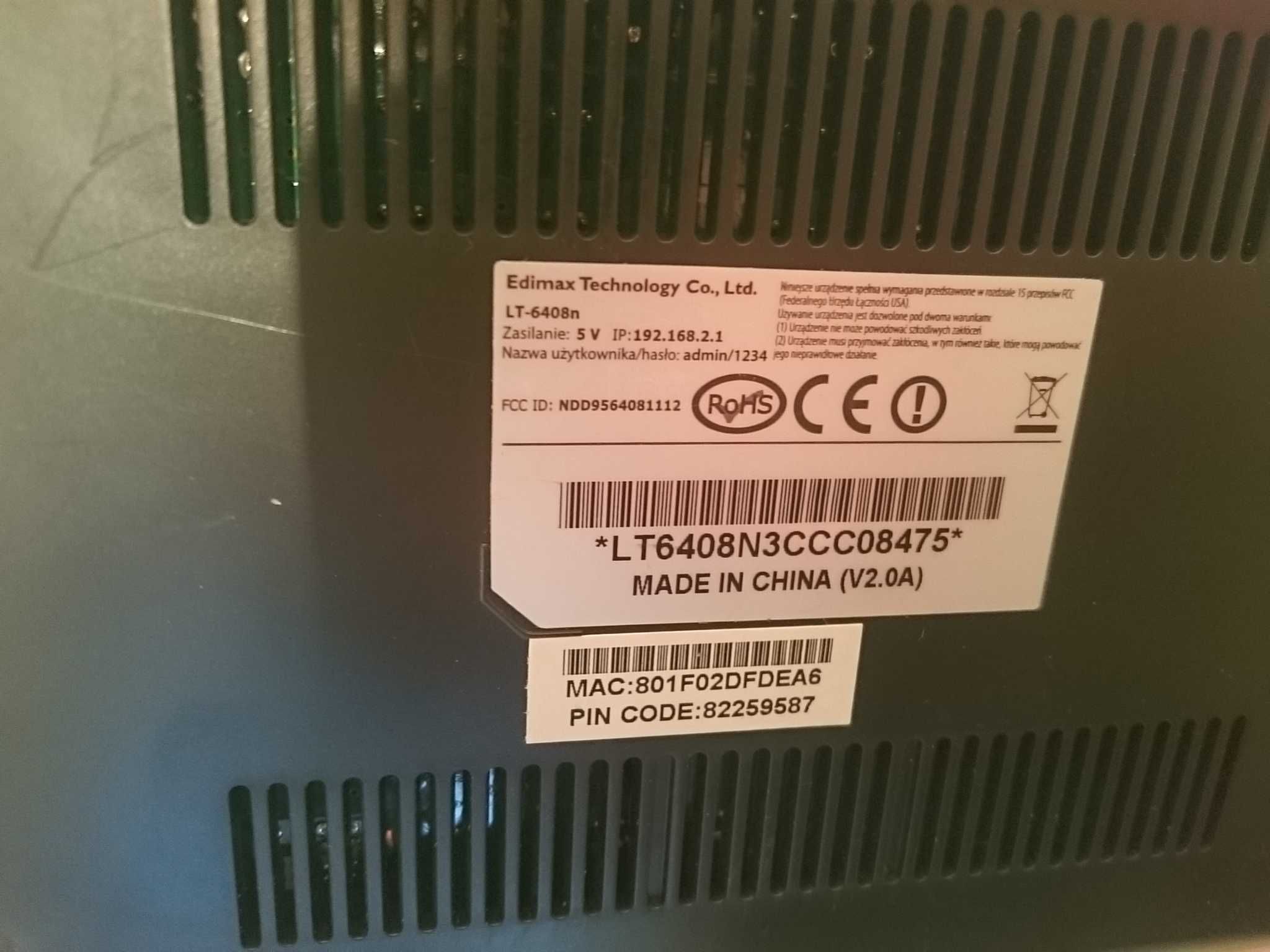Router Edimax LT 6408n modem USB Huawei e3131s-2 do karty SIM