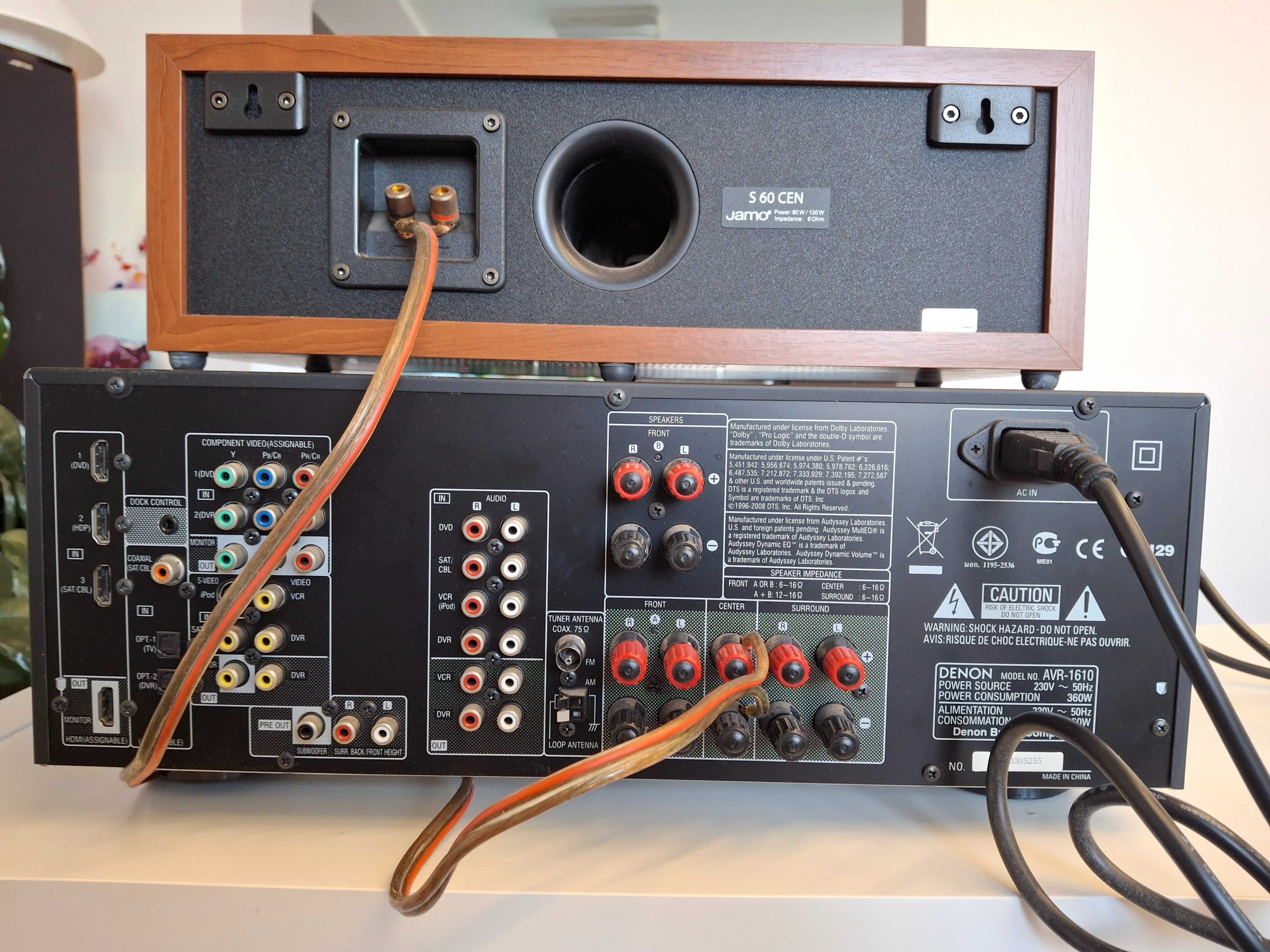 Denon AVR-1610 z zestawem 5 głośników Jamo - kino domowe 5.1