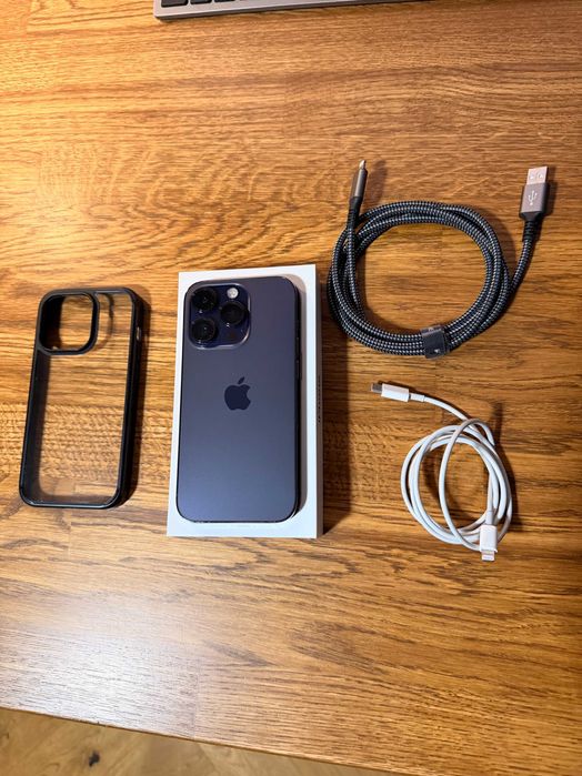 Iphone 14 PRO 256 GB, Deep Purple (fioletowy), stan idealny, Gliwice