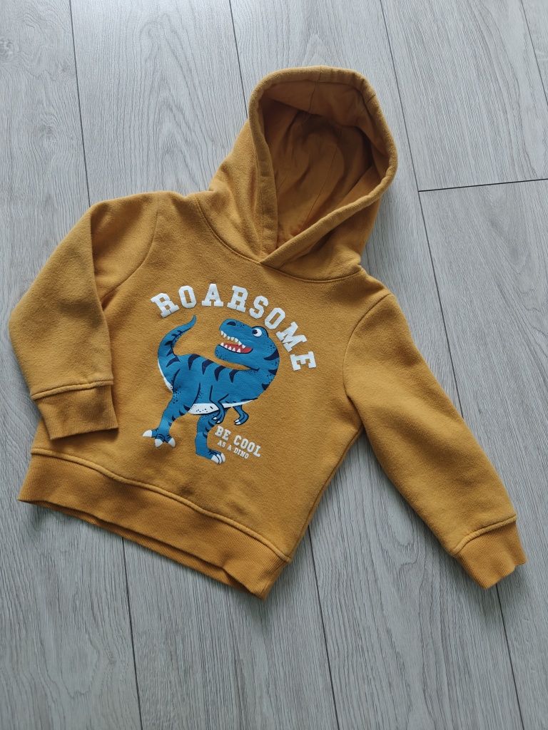 Bluza chłopięca C&A 92 dinozaur z kapturem