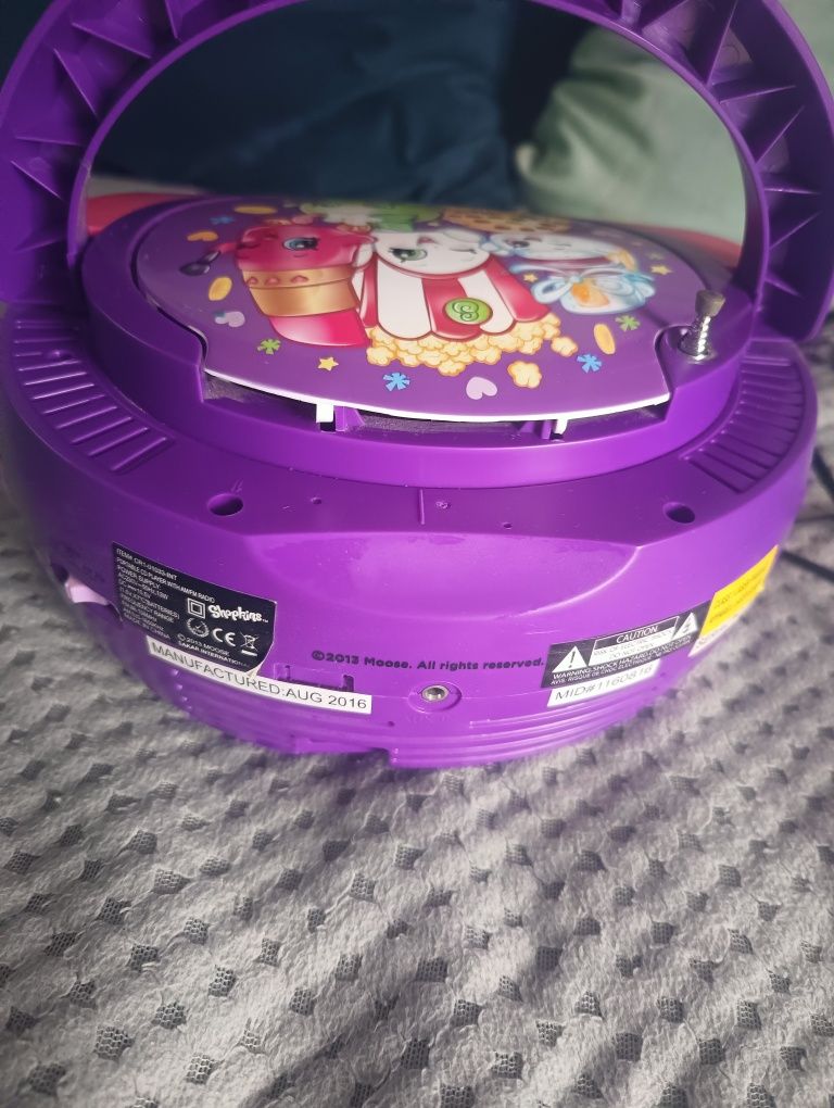 Odtwarzacz CD radio FM boom box shopkins dla dzieci