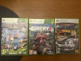 Gry xbox 360 Minecraft Farcry Midnightclub