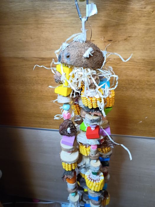 Duży Gryzak dla Papug – Ręcznie Robiony 75cm