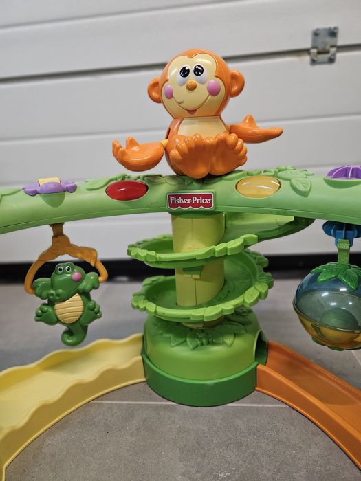 Duża zabawka Muzyczna Dżungla FISHER PRICE kulki zjeżdżalnia