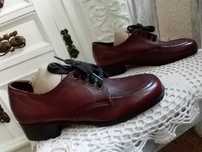 Z prl-u sears skórzane buty damskie półbuty pantofle oksfordki 36
