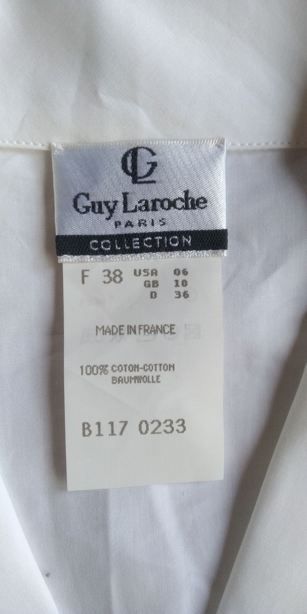 Красивая белая блузка Guy Laroche Paris