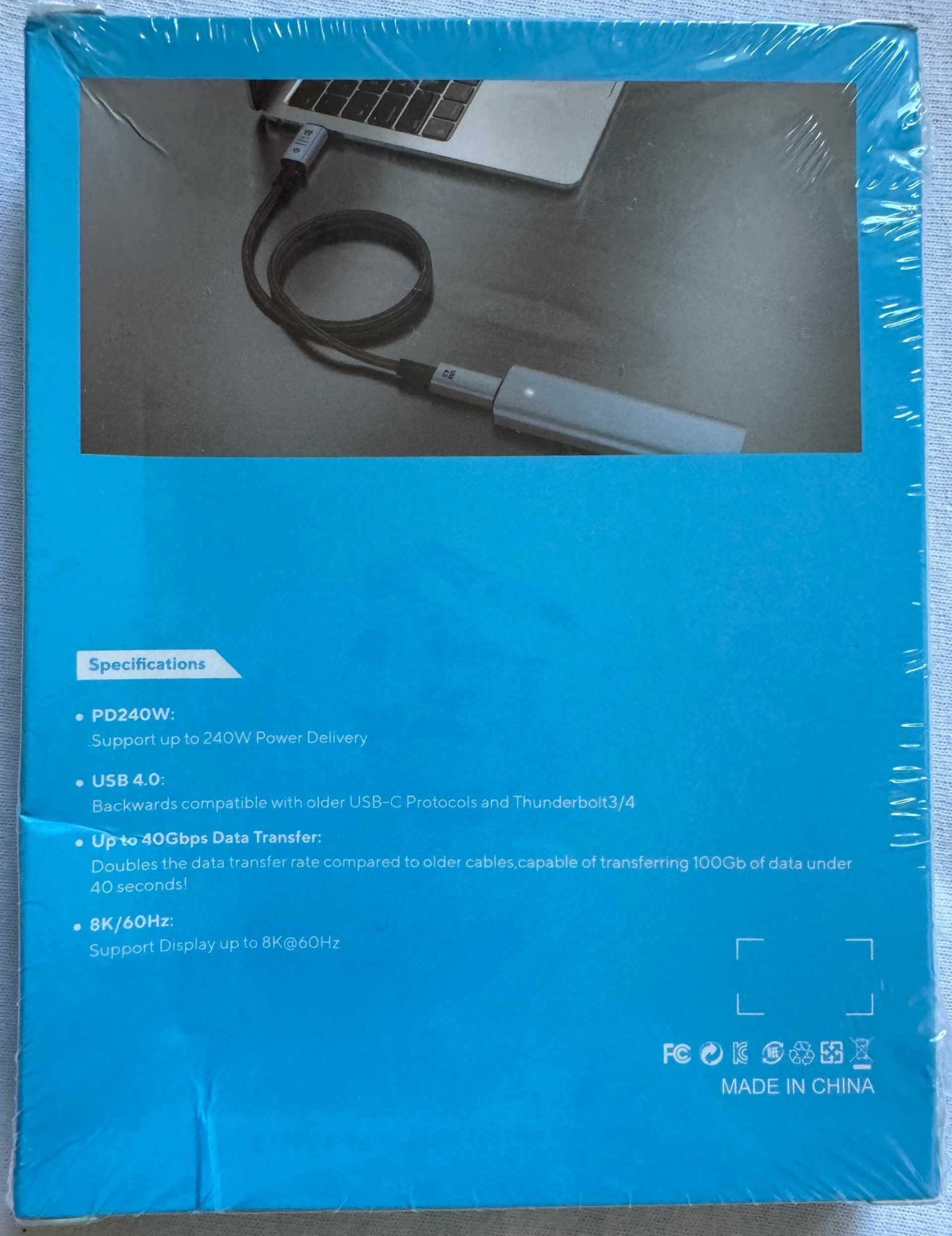 kabel usbc usb-c 240W 8k 4k 40Gbps power delivery thunderbolt 4 usb4 5