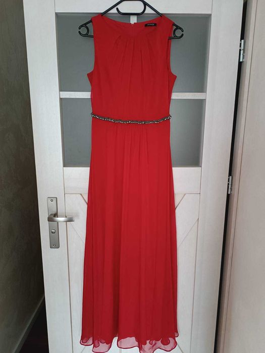 Długa czerwona sukienka Orsay XS/34