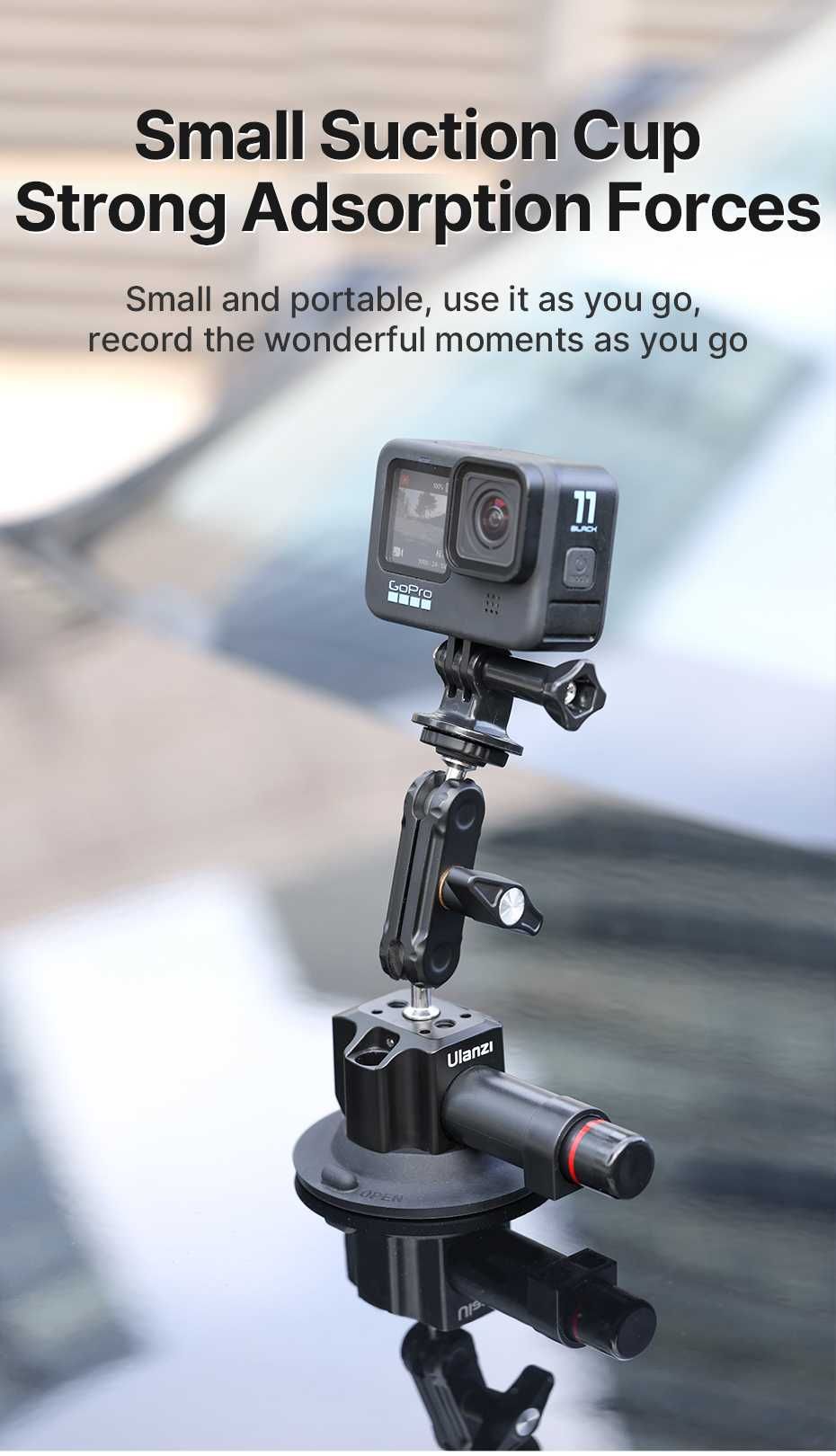Uchwyt przyssawka na szybę Ulanzi SC-01 do GoPro DJI Action Insta 360