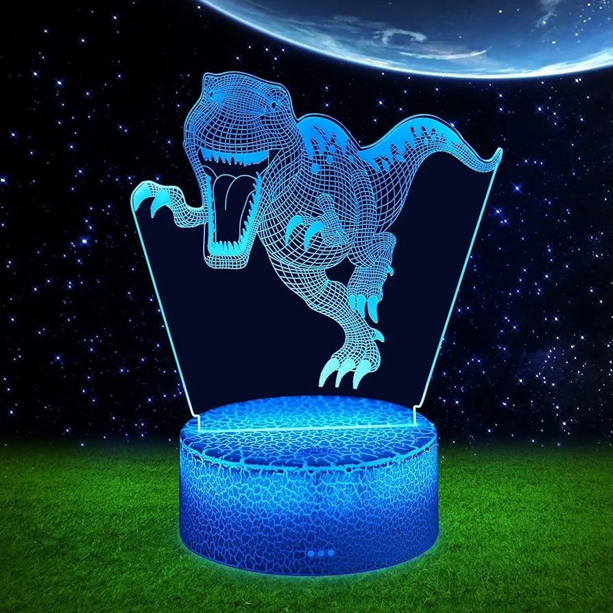 Uraqt lampka iluzoryczna 3d led dinozaur pilot